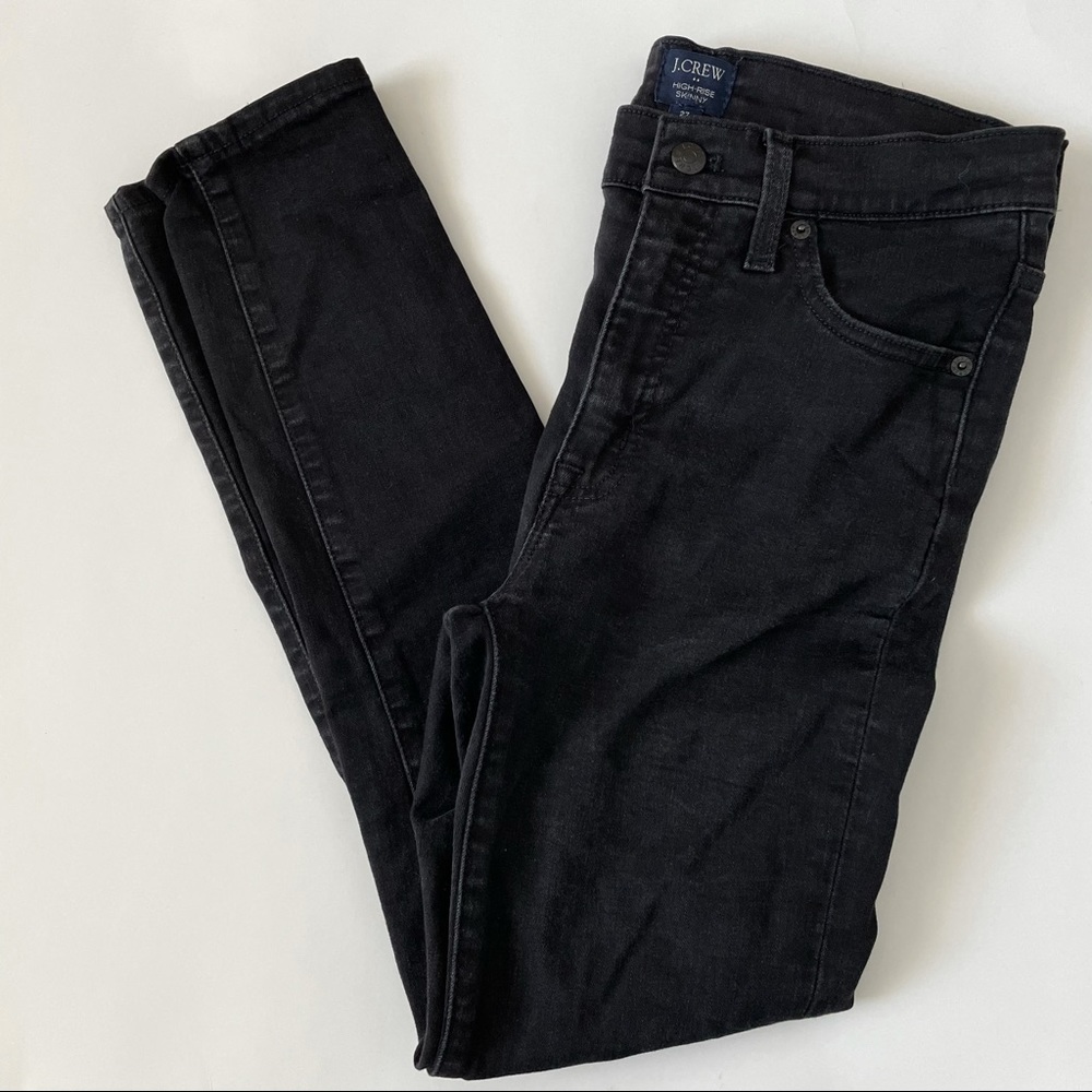 J. Crew High-Rise Skinny Black Jeans